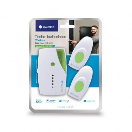 TIMBRE DOBLE INTERRUCTOR INALAMBRICO