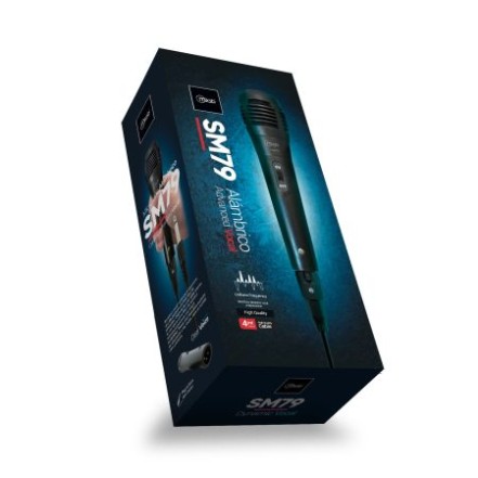 Microfono mlab con cable, ideal para karaoke.