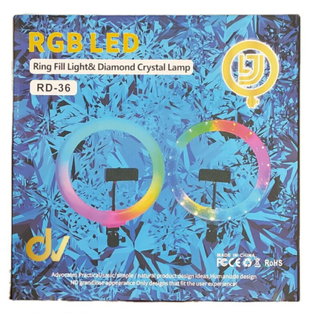 aro de luz led multicolor con tripode diamond