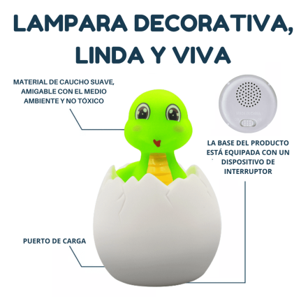 Lampara led dinosaurio touch