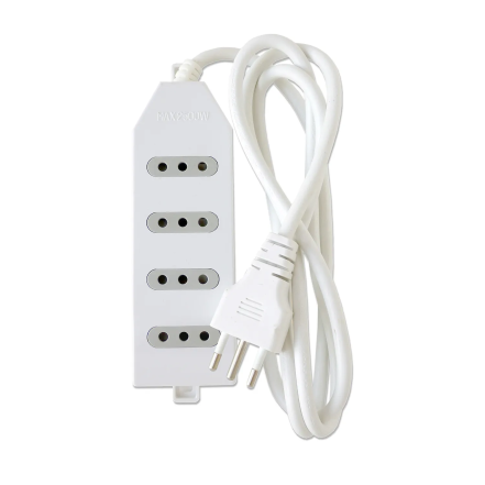 ALARGADOR 1.5M 4 ENCHUFES BLANCO