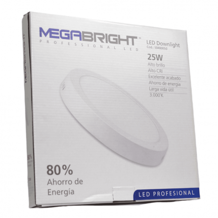 PANEL LED REDONDO SOB 25W 3000k