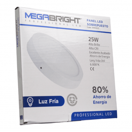 PANEL LED REDONDO SOBRE PUESTO 25W
