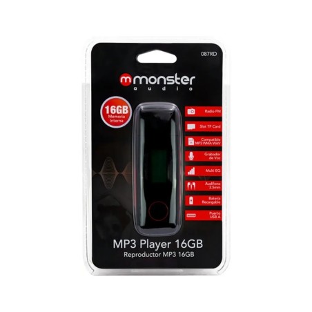 MP3 MONSTER 16GB ROJO