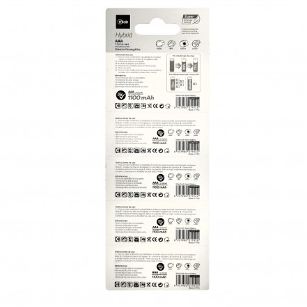 BATERIAS AAA RECARGABLES DE 1100 MAH