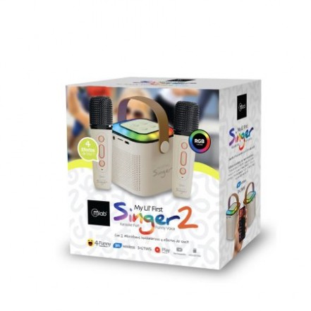 PARLANTE KARAOKE 2 MICROFONOS MLAB