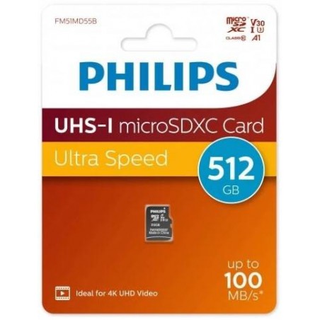 Micro SD philips 512gb clase 10