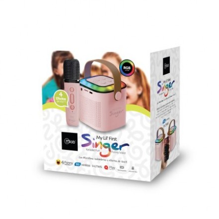 PARLANTE KARAOKE MLAB ROSADO