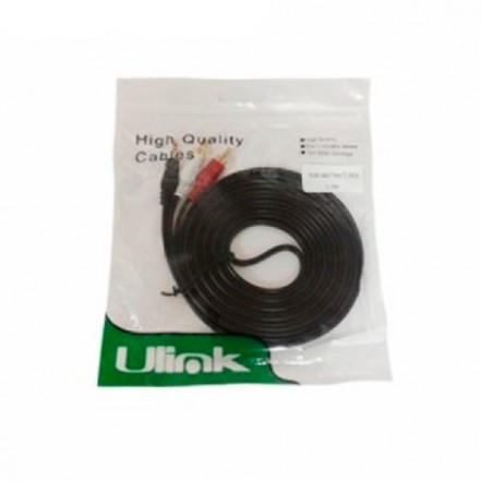 Cable de audio 3,5mm a 2 RCA de 1,5 mts