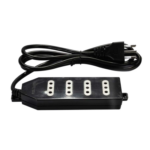 Alargador 3M 4 Enchufes Negro