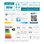 Ampolleta Led A60 11W Luz Fria - Imagen 3