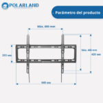 Soporte tv Inclinado Polarland tv 75″ - Imagen 3