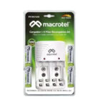 Cargador De Pilas Macrotel MW-1888  + 4 Pilas AA Recargables - Imagen 3