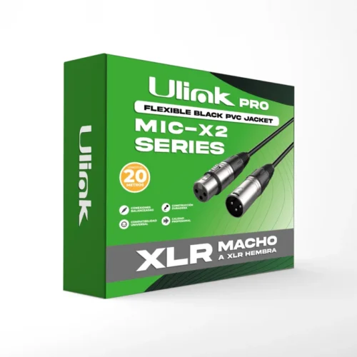 Cable de audio XLR macho hembra de 20m